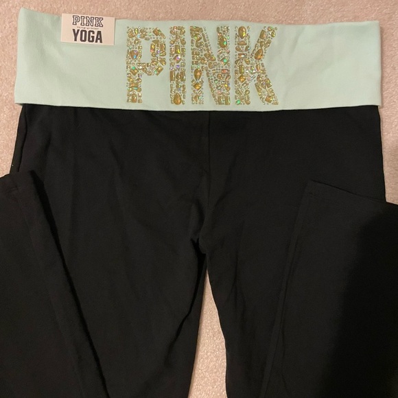 Vs. PINK Y2K foldover bling bootleg leggings-large NWT - Picture 2 of 8